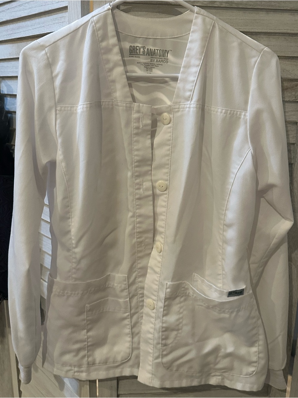 Grey's Anatomy White Button Medical Jacket